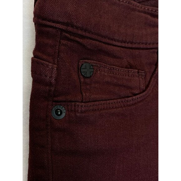 Hudson Jeans Size 25 x 28 Nico Midrise Super Skinny Burgundy Maroon, Womens - Picture 6 of 8